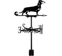 Weather Vane,Metal Weathervane with N/S/E/W Direction Indicator,Durable Rustproof Outdoor Weather Vane for Roof,Yard,Farm,Patio,Pet Lover Decor(Dachshund)