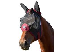 WeatherBeeta 2026 Comfitec Fine Mesh Fly Mask with Ears 1029732010 - Black/Burgundy