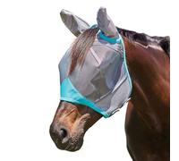 WeatherBeeta ComFiTec Deluxe - Máscara de malla fina con orejas, color gris/turquesa, mazorca