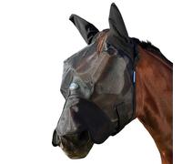 WeatherBeeta ComFiTec - Máscara antimoscas con orejas y nariz, color negro, extra grande