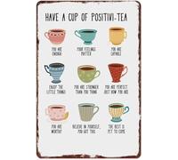 Weathered Metal Tin Sign Tea Lover Quote You Can T Buy Happiness But You Can Buy Tea For Kitchen Pantry Mudroom Wall-Art Plaque 8 X 12 inch