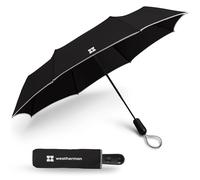 Weatherman Paraguas - Mini paraguas compacto de alta calidad para viajar - Paraguas resistente al viento resiste vientos de hasta 45 MPH - Paraguas de viaje para lluvia, viento, bolso, bolsillo