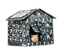 Weatherproof Cat Shelter | Sunproof Cat Bed with Comfortable Cushion Outdoor Use in Garages, Porches, Balconies, and Backyards, Ensuring Safety and Relaxation for Cats