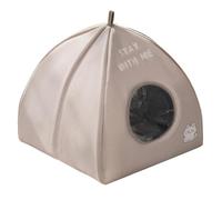 Weatherproof Cooling Cat House, Cool Kitten Shelter Box, 16.54x16.54 Inches Outdoor Dog Kennel with Pad, Insulated Foil Lining Shroud, Apartment Home Office Bedroom Living Room, Study Patio Hideaway