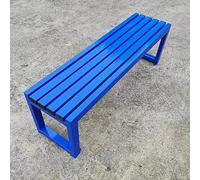Weatherproof Metal Garden Bench 3-Seater for Outdoor and Indoor Use - Durable Patio Seating(Blue,100cm)