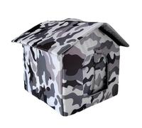 Weatherproof Pet House, Outdoor Cat Shelter, Windproof Animal Cabin, Waterproof Warm Cat Shelter Sturdy Enclosed Home for Garage Barn Patio Backyard Garden Park Street Area Use