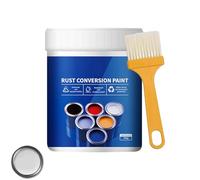 Weatherproof & Rustproof Conversion Paint for Metals, Water-Based Rust Converter & Primer, 4 in 1 Rust Paint for Metal,Includes Brush (Silver)
