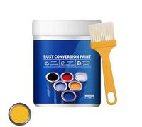 Weatherproof & Rustproof Conversion Paint for Metals, Water-Based Rust Converter & Primer, 4 in 1 Rust Paint for Metal,Includes Brush (Yellow)
