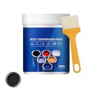 Weatherproof & Rustproof Conversion Paint for Metals, Water-Based Rust Converter & Primer, 4 in 1 Rust Paint for Metal,Includes Brush (Black)