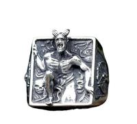 WEAV Anillo Satánico Para Hombres Baphomet Cabra Encabezado Religión Pagana Deidad Joyería Caído Ángel Lucifer Vintage