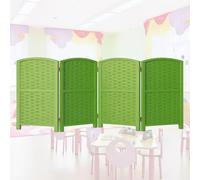 Weave - Divisor plegable de madera maciza de 4/6/8 paneles para dormitorio, sala de estar, oficina, área de mascotas, 30 x 60 cm, 7 piezas de partición portátil