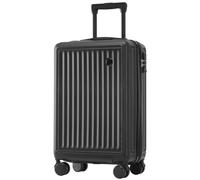 Weavelife Maleta rígida con ruedas, maleta de viaje, equipaje de mano, 4 ruedas, material ABS, TSA, equipaje de check-in con 25% de ampliación de volumen, color negro, Negro , Mittelgroßer Koffer,