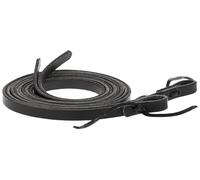 Weaver Cuero Negro Cuero Split Rein, 5/8" x 7 pies, Negro
