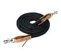 Weaver Cuero Poli Roper riendas, Negro