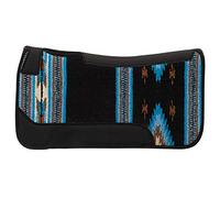 Weaver Leather 35-1676-S8 Pony - Almohadilla de sillín de Fieltro de Mezcla de Lana de Tejido único, Color Negro y Azul