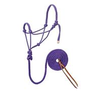 Weaver Leather 35-7800-r19 Cabestro y Correa de Cuerda Trenzada de Diamante, Morado/Menta/Blanco, Media