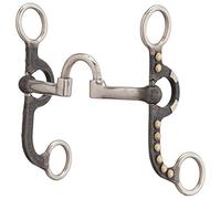 Weaver Leather 4-5/8" Pony bit, Correction Mouth, Buffed Black Broca, Unisex, Negro Pulido, 4-5/8-inch Mouthpiece