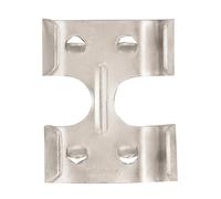 Weaver Leather Abrazadera de cuerda doble, chapado en zinc, 1 x 1 7/8
