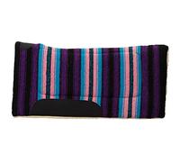 Weaver Leather Acrylic Saddle Pad, Contoured Almohadilla de sillín, Unisex, Rayas Rosas/moradas, 32W x 32L