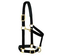 Weaver Leather Cabestro Acolchado Ajustable para la Barbilla y la Garganta, 1 Pulgada Promedio de Caballo o anhelado, Negro sólido