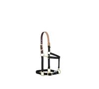 Weaver Leather - Cabestro Ajustable de Piel y Nailon para Caballo, Mediano, Negro