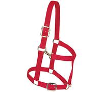 Weaver Leather, Cabestro Ancho Ajustable de Nailon para Caballo de Tiro Medio, Rojo