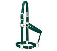 Weaver Leather Cabestro básico de Nailon Ajustable, Verde Cazador, Caballo pequeño de 1 Pulgada