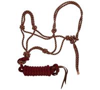 Weaver Leather Cabestro de Cuerda Trenzada de Diamante y sangría de Plomo/Oro, Caballo Promedio