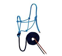 Weaver Leather - Cabestro y Correa de Cuerda Trenzada de Diamante, Color Azul grisáceo/Rojo Oscuro/Azul Marino