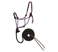 Weaver Leather - Cabestro y Correa de Cuerda Trenzada de Diamante, Color Morado Jazz/Negro