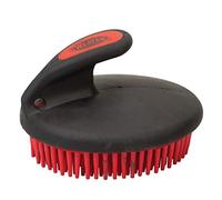 Weaver Leather Curry de palma unisex (fino), peine rojo/negro, 4 pulgadas de ancho x 4-1/2 pulgadas de largo