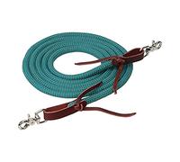 Weaver Leather EcoLuxe Rienda Redonda de bambú, 1/2 Pulgada x 10 pies, Turquesa/carbón