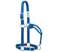 Weaver Leather Original - Halter de Nailon Ajustable con Accesorios cromados, 35-7375-BL, Azul, 1 Inches