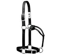 Weaver Leather Original - Halter de Nailon Ajustable con Accesorios cromados, 35-7376-BK, Negro, 1" Large Horse
