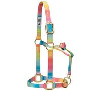 Weaver Leather Polyester Rainbow Adjustable Chin and Throat Snap Halter, 1" Large, Unisex, Arco Iris, L Horse