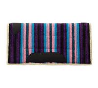 Weaver Leather Pony Acrylic Saddle Pad, Straight Almohadilla de sillín, Unisex, Rayas Rosas/moradas, 22" L x 22" W