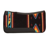 Weaver Leather Pony - Almohadilla de Fieltro de Mezcla de Lana contorneada, Negro/Naranja/Azul Marino