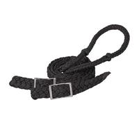 Weaver Leather Riendas de Nailon Trenzado, Negro, 1/2 x 8
