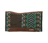 Weaver Leather Synergy Natural Fit Performance Saddle Pad Almohadilla para sillín, Unisex, Mojave-Carbón/Turquesa, 84 x 97 x 3 cm (L x W x H)