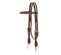 Weaver Leather Work CHEVRN B/BND HDSTL Working Tack Chevron Designer Hardware Straight Browband Headstall, Unisex, Horse