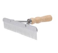 Weaver piel ganado 69 - 6025 Show peine con mango de madera y acero inoxidable Cuchilla de repuesto, madera/acero inoxidable