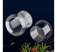 WEAVERBIRD Caja de criador de acuario, caja de cría de peces, cajas divisoras de aislamiento de acrílico para incubación, caja de incubación flotante, cajas de alimentación redondas de aislamiento