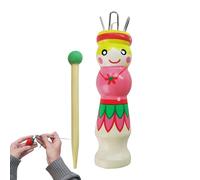 Weaving Needle, Doll Gadget, 4,52 pulgadas Craft Tool, Wood Sewing Accessory with Grip, Pulsera Ornament Kit with Modern Design, Home Accessories for Adults Beginners Grandma Lover Daily Rope Making