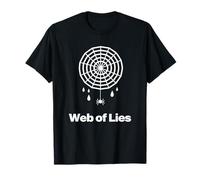 Web of Lies Spider Humor Minimal Spooky Halloween Diseño Camiseta