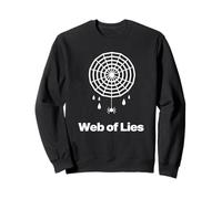 Web of Lies Spider Humor Minimal Spooky Halloween Diseño Sudadera