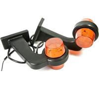 Web Truck 2 x LED de goma marcador de luz lateral 12V 24V con la vieja escuela STYLE posición de luz de coche camión caravana vehículo de motor luz de la lámpara rojo blanco