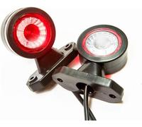 Web Truck 2 x luz de gálibo pequeña 12V 24V, 2 colores: blanco, rojo, para camiones, remolques, grúas, caravanas, etc.