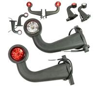 Web Truck 2 x luz lateral de goma LED 12V 24V con homologación E-luz de posición camión caravana lámpara blanca roja oblicua larga