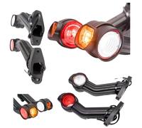 Web Truck 2 x Luz lateral de goma LED 12V 24V con marca E Luz de posición coche camión caravana KFZ luz blanca rojo naranja