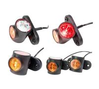 Web Truck 2 x Piloto de señalización lateral de goma LED 12V 24V con homologación E luz de posición coche camión caravana blanco rojo naranja